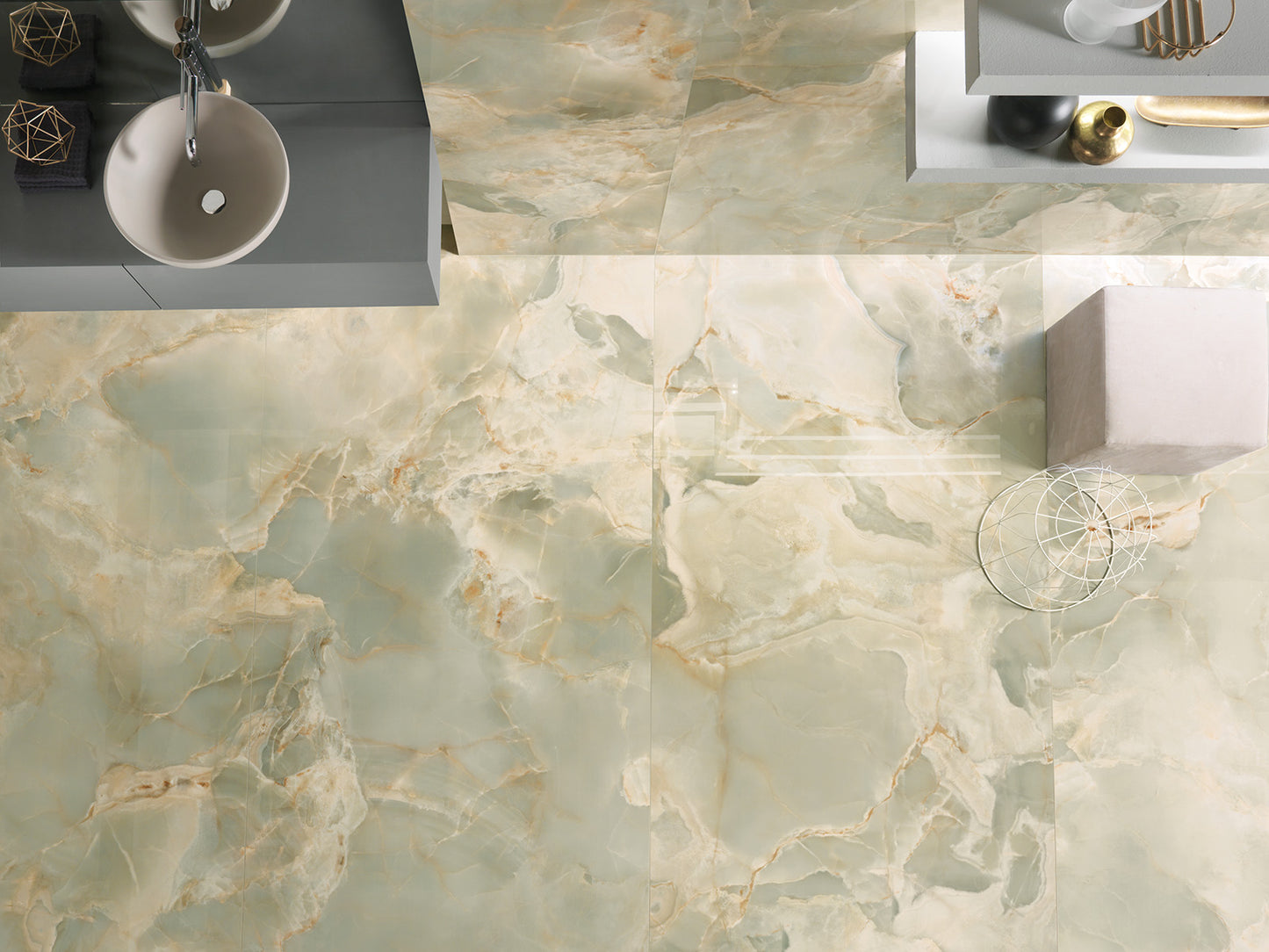 Gresie portelanata Onice Reale Smeraldo Lucios 60x120 cm, Tagina Italia