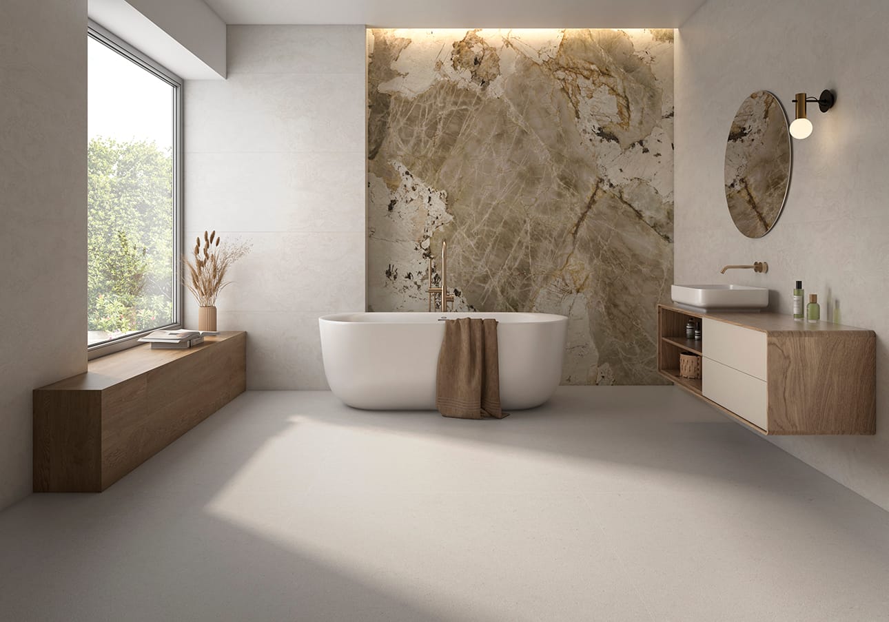 Gresie portelanata Calcare White 60X120 cm, mat, Spania